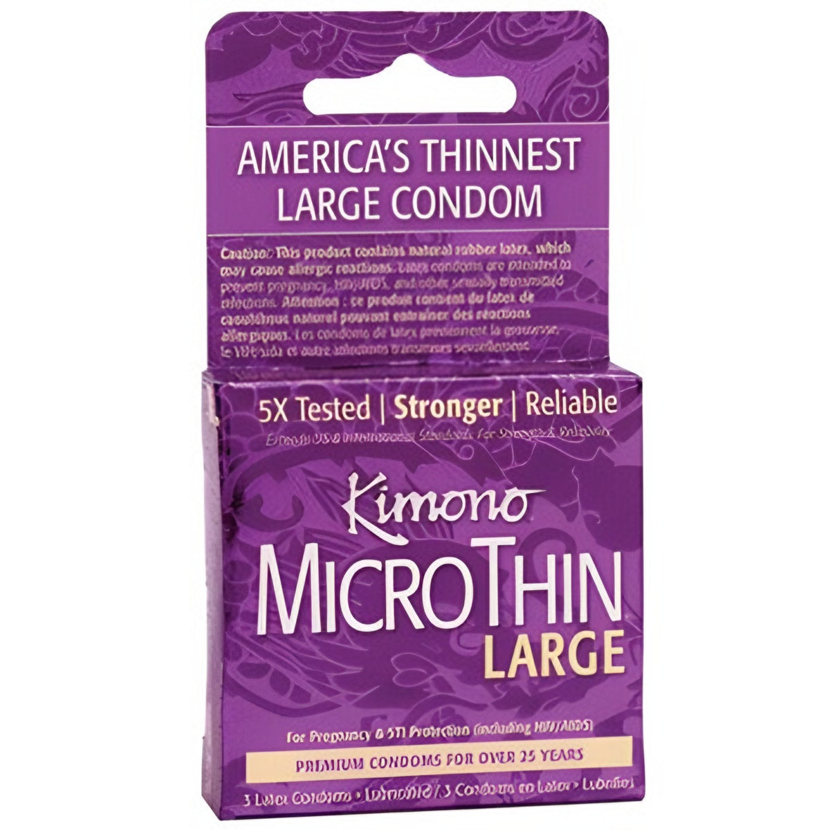 Kimono Micro Thin Large Condoms 3Pk