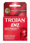 TROJAN ENZ NON LUBRICATED 3PK