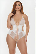 Lune D'Argent Crotchless Teddy
