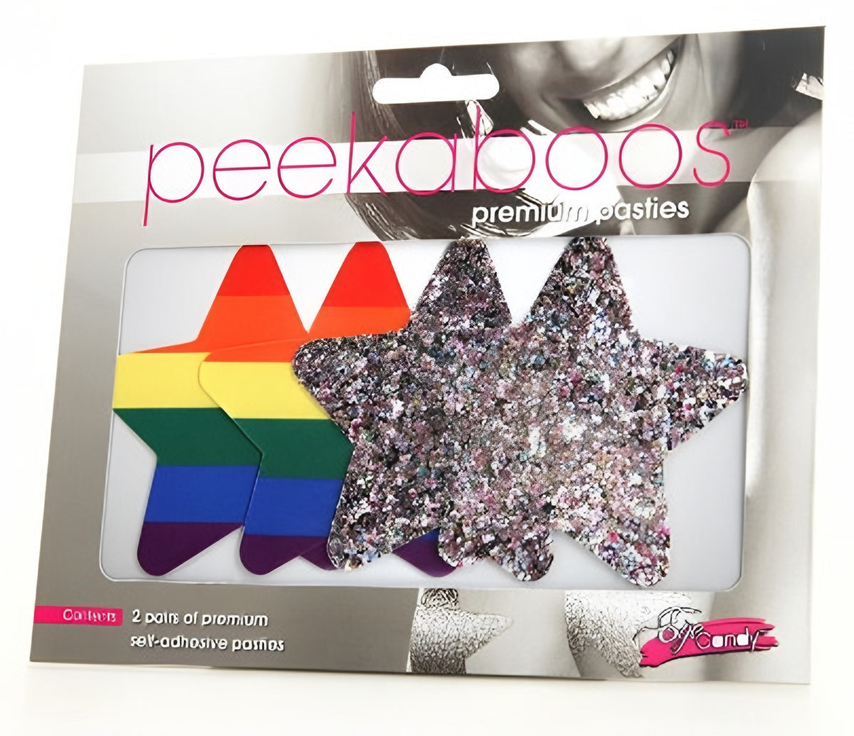 PEEKABOO PRIDE GLITTER RAINBOW STARS
