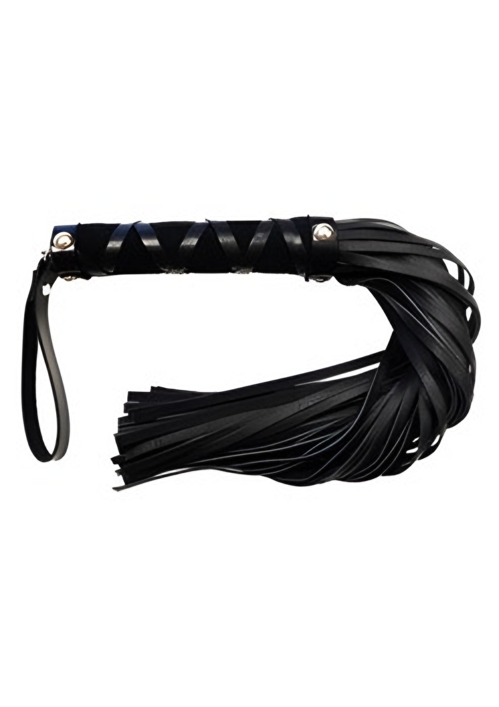 Rouge Short Flogger W/ Studs Blk