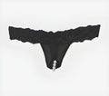 Lace Crotchless Pearl Panty Plus
