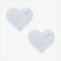 NEVA NUDE PASTY HEART LACE WHITE