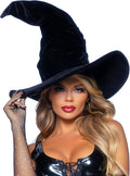 VELVET RUCHED WITCHES HAT
