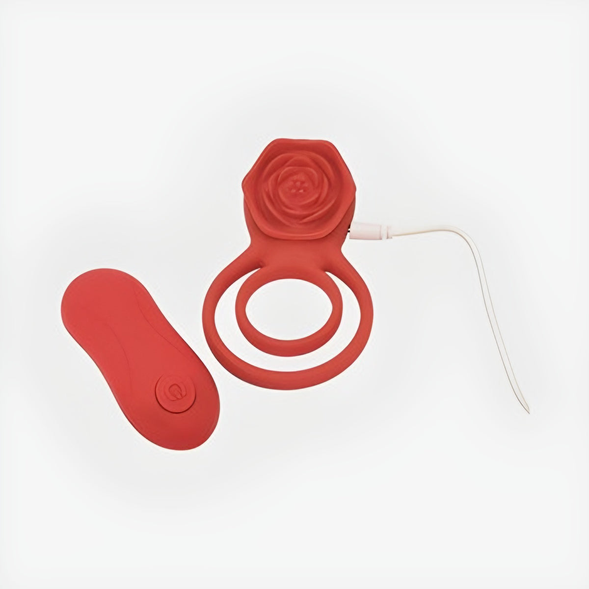 Vibrating Rose Double Ring C-Ring