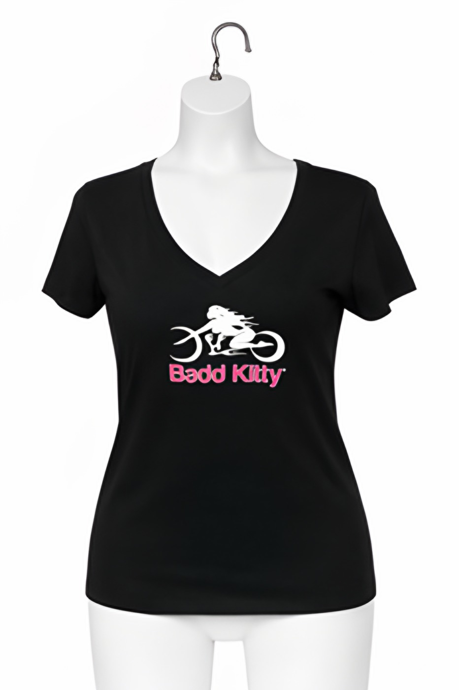 BADD KITTY BIKER TEE BLK