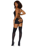 SLASH GARTER DRESS