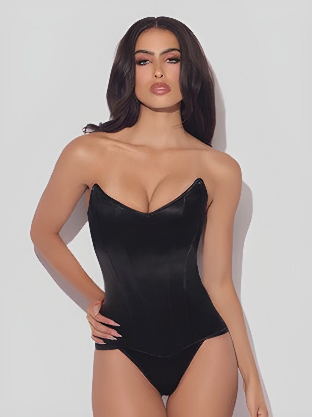 JULIET SATIN FULL BONING SCOOP CORSET