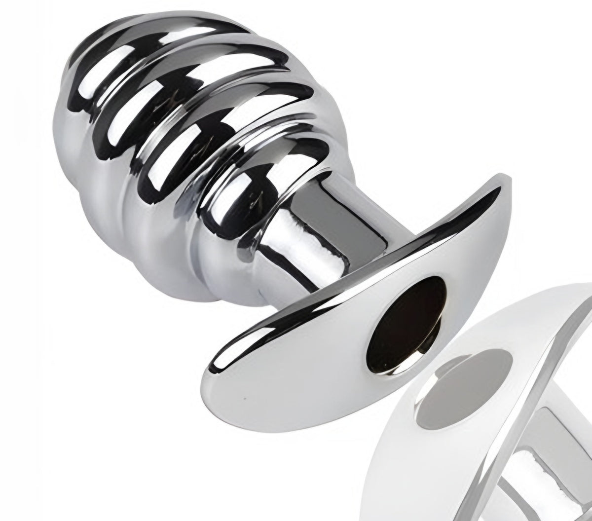 Pe Extreme Ribbed Hollow Plug
