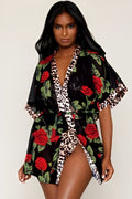 Leopard Rose Teddy & Robe