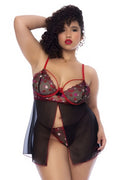 Babydoll Black/Red Plus