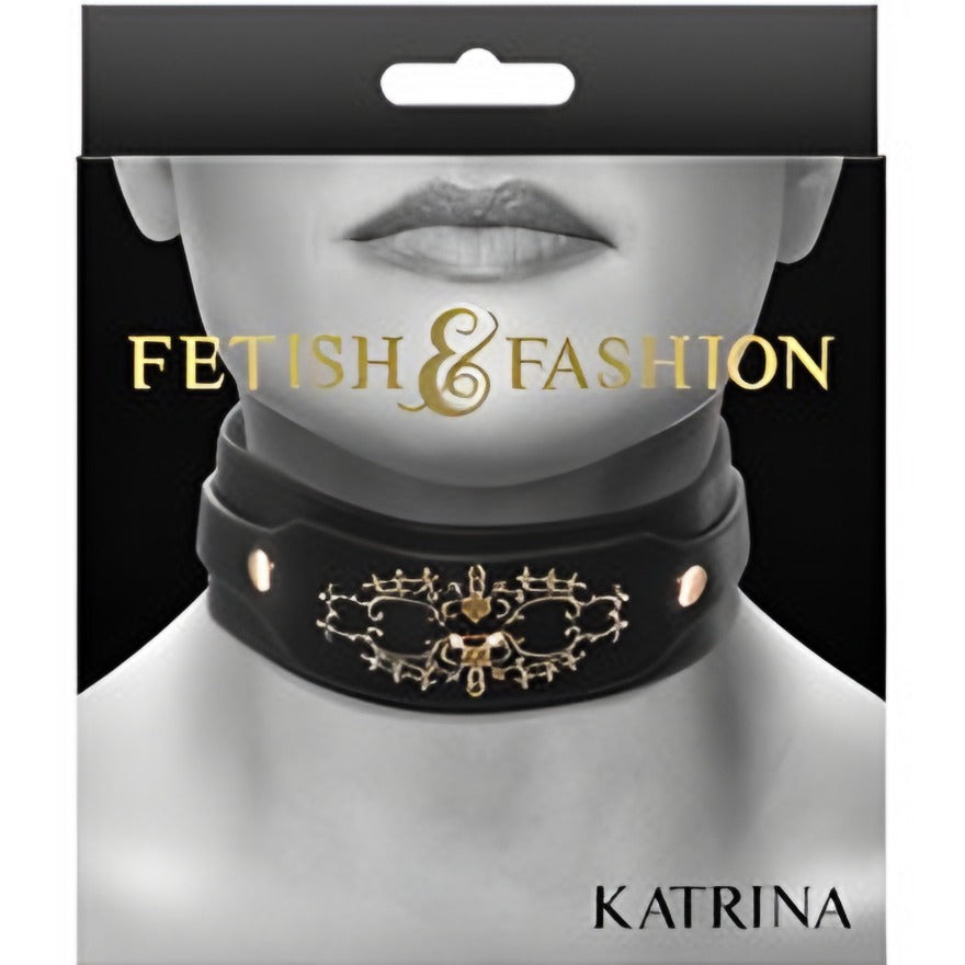 Fetish Fashion Katrina Collar Blk/Gold