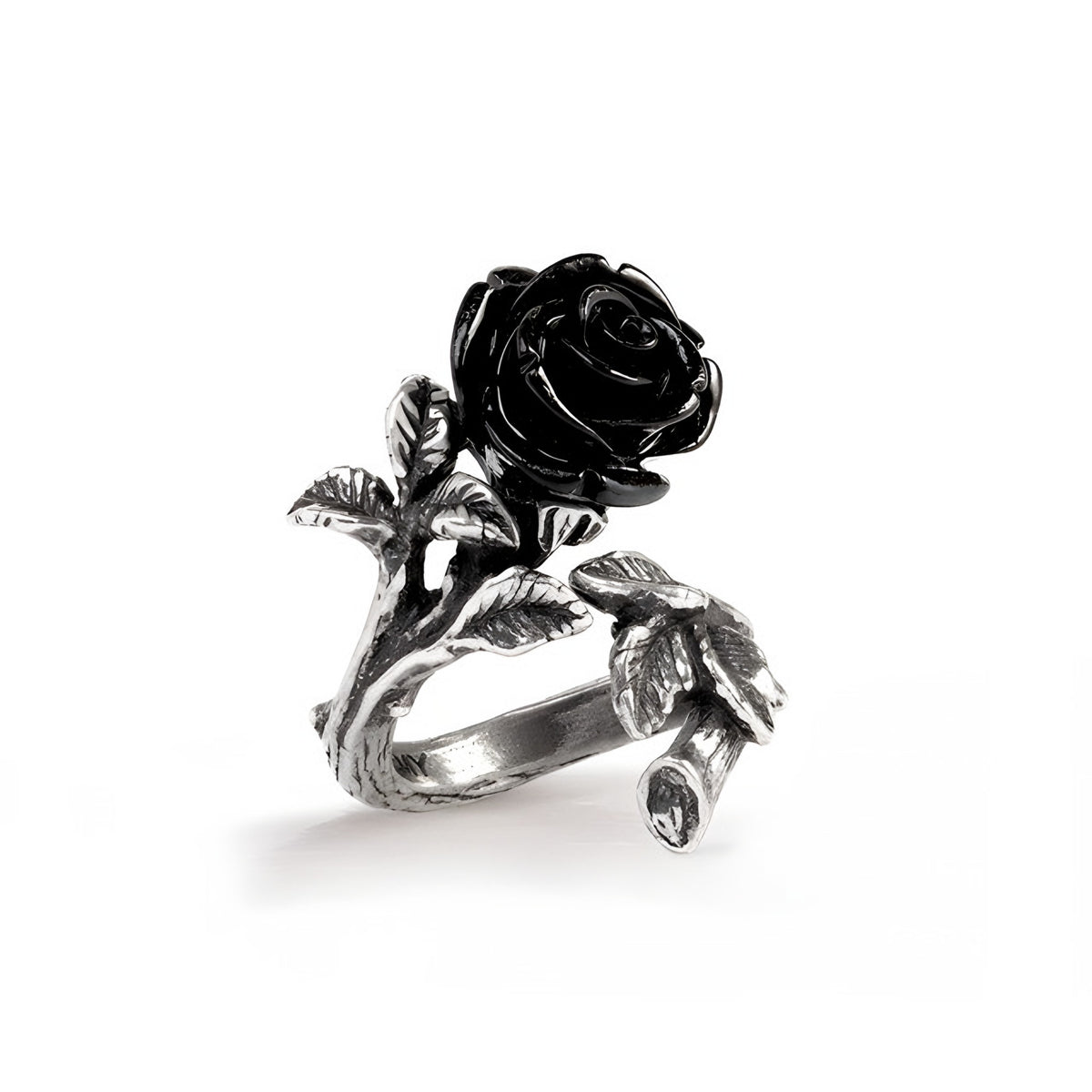 WILD BLACK ROSE RING