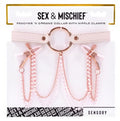 Peaches N Cream Collar W/Nipple Clamps