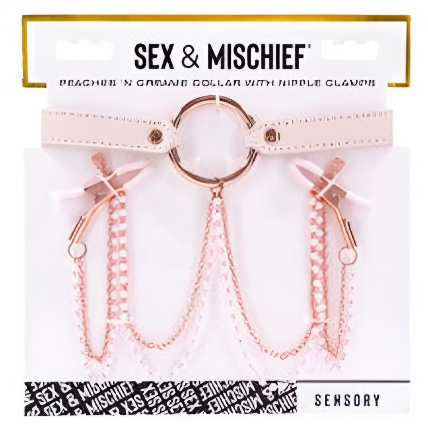 Peaches N Cream Collar W/Nipple Clamps
