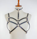 DOUBLE STRAP BRA HARNESS WITH CHOKER