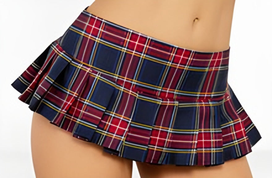 Escante Mini Pleated Skirt Red Plus