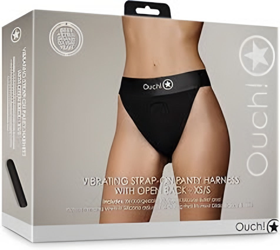 OUCH! VIBRATING STRAP ON OPEN BACK