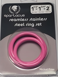 Spartacus Pink Stainless Steel Ring Set