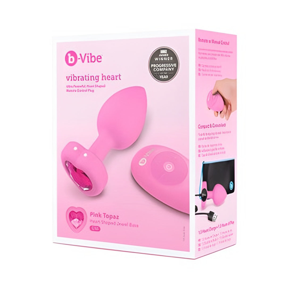 Bvibe Vibrating Heart Plug S/M