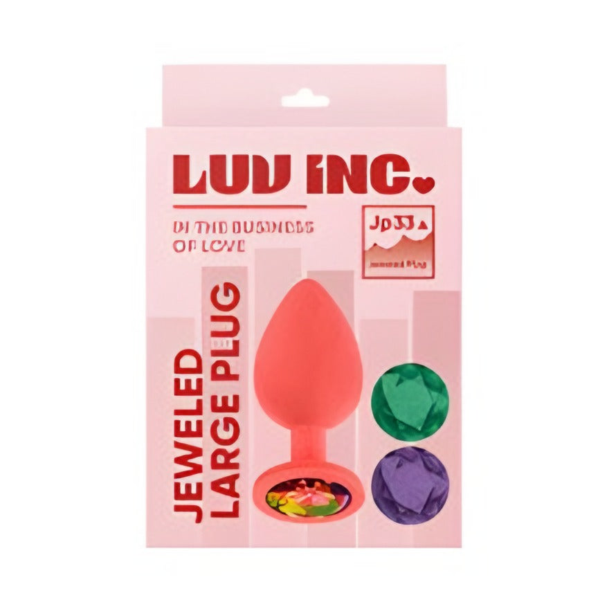 LUV INC JEWELED 3 STONE PLUG LG