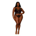 BUSTIER & GSTRING BLACK PLUS