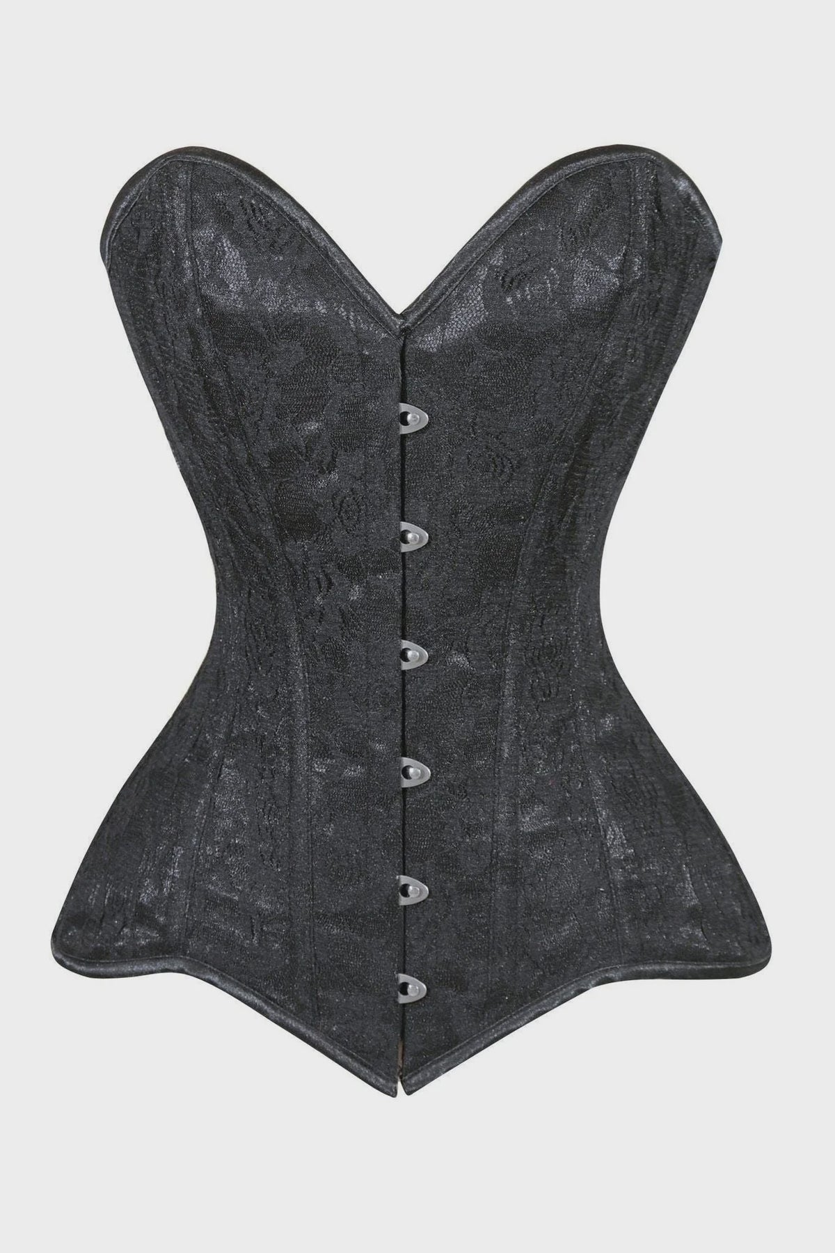LAVISH BLACK LACE CORSET BUSK CLOSURE