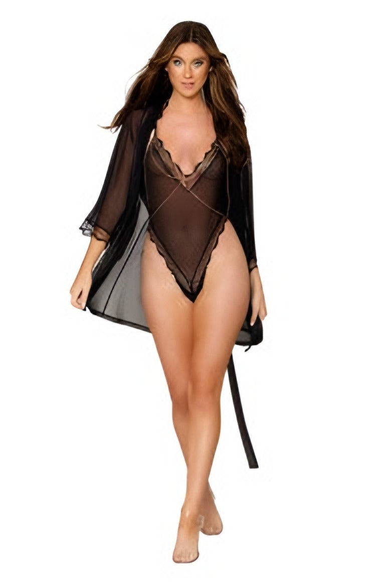 ROBE/TEDDY BLK
