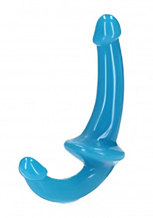 STRAPLESS STRAP ON GITD BLUE 6"