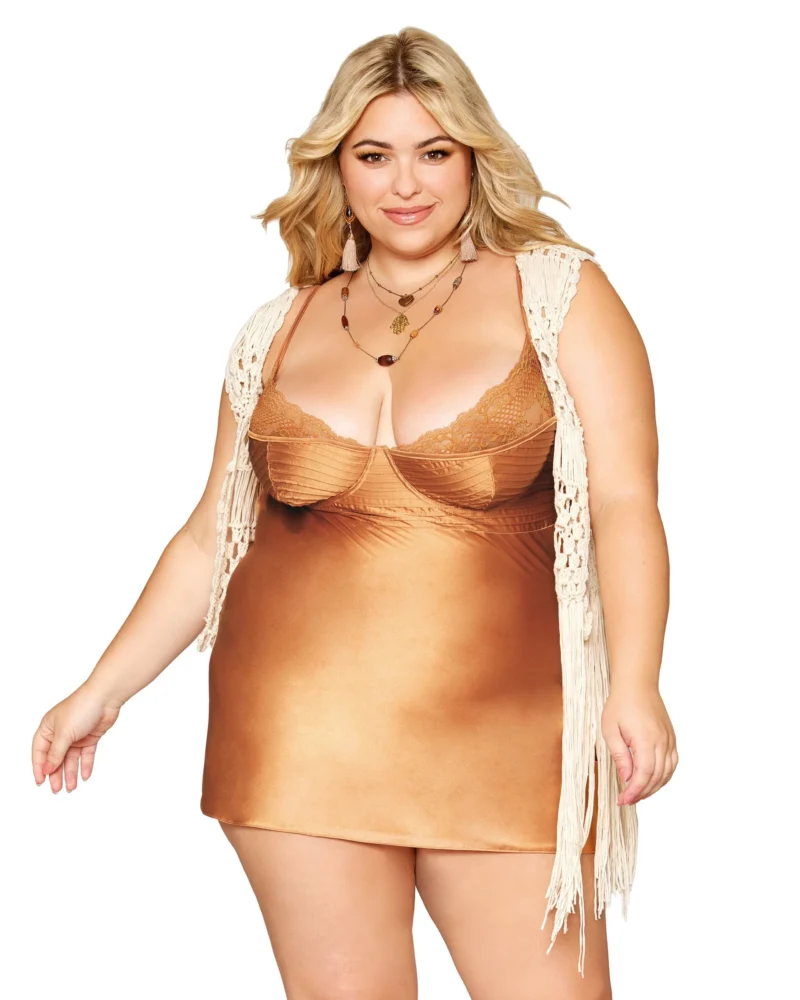 COPPER SATIN CHEMISE PLUS - Image 8