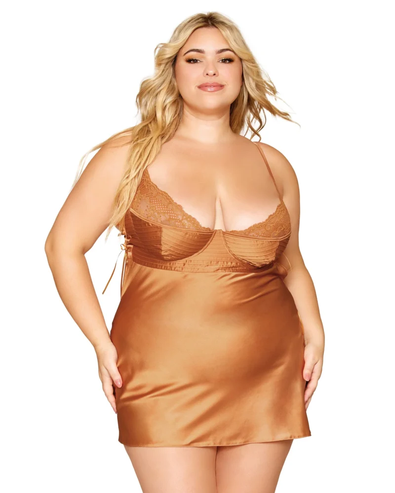 COPPER SATIN CHEMISE PLUS - Image 6