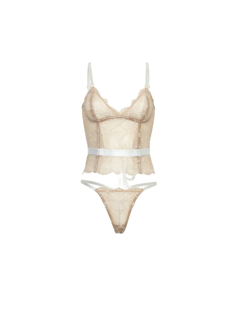 BAROQUE BLOSSOMS 2PC SET WHITE - Image 3