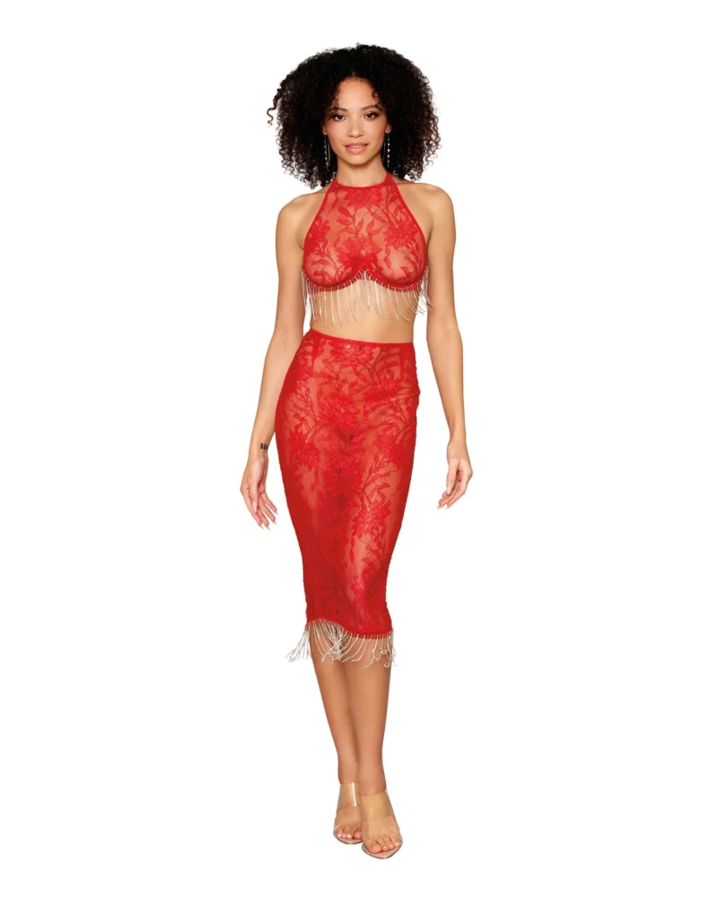 BRA & SLIP SKIRT RUBY - Image 4