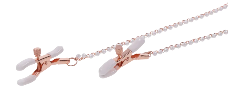 SEX & MISCHIEF PEACHES N CREAM COLLAR W/NIPPLE CLAMPS - Image 7