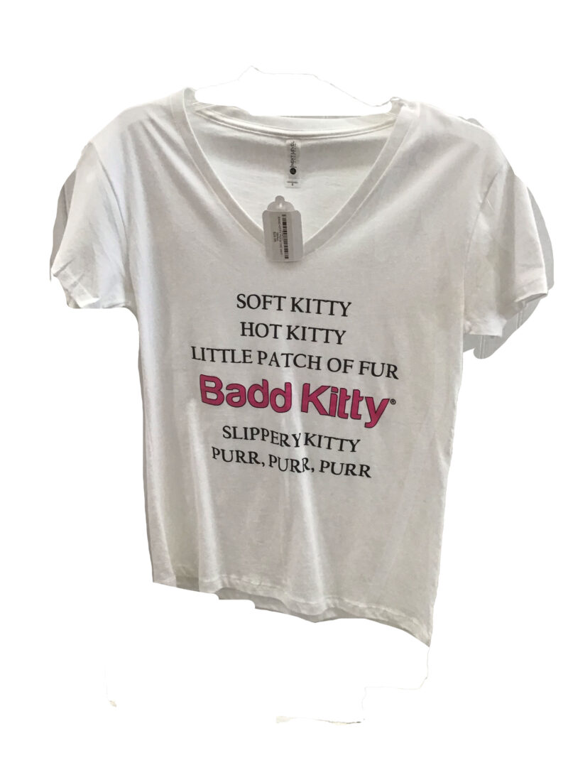 BADD KITTY POEM TEE WHT