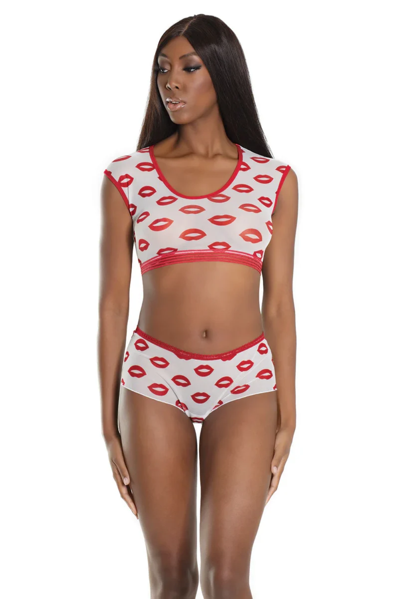2PC KISSES SET RED/WHT - Image 4